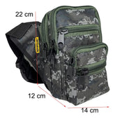 Piernera Táctica Militar Canguro 5 Bolsillos Multipropósito Diseño Pixelado